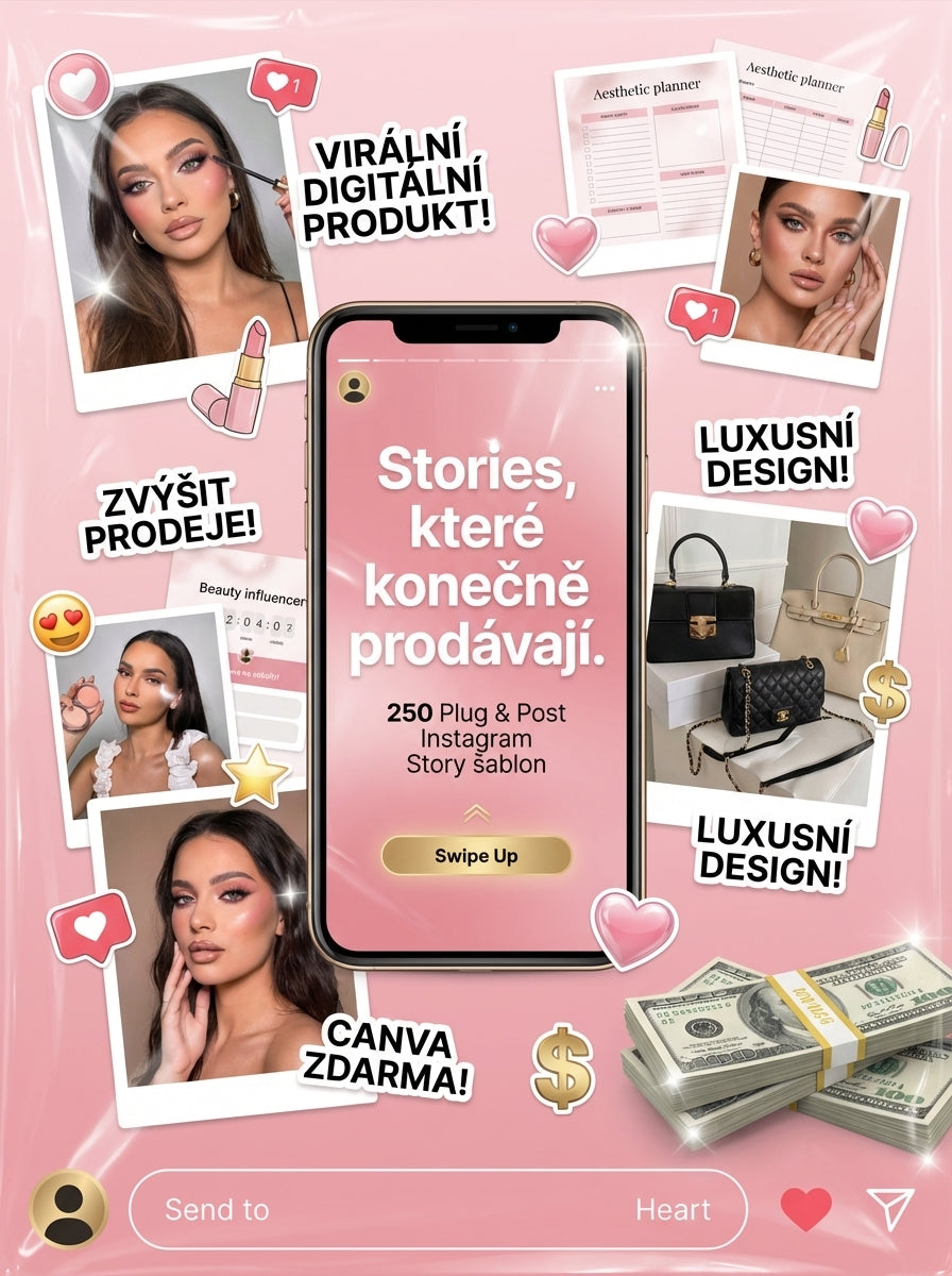 Ultimátní balík konverzních Stories: 250 Plug & Post šablon navržených pro prodej.